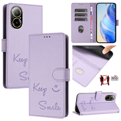 Smile Embossing RFID Leather Phone Case, For Realme GT 7 Pro 5G, For Realme C63 5G Global, For Realme Note 60 4G Global, For Realme 13+ 5G Global, For Realme 13 Pro / 13 Pro+ 5G, For Realme GT 6 / 6T 5G Global, For Realme C63 / C61 Global              ...
