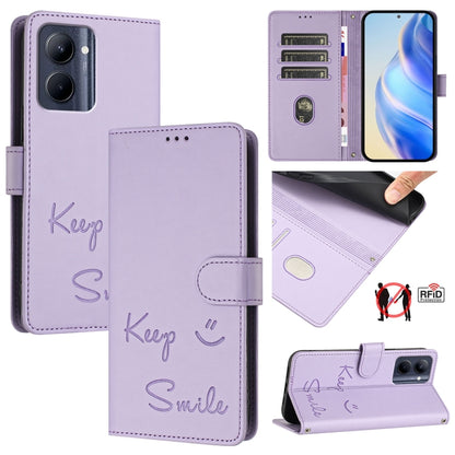 Smile Embossing RFID Leather Phone Case, For Realme 11 4G Global, For Realme Narzo 60x 5G Global, For Realme 11 5G Global / 11X 5G, For Realme GT5 5G 240W / GT5 5G, For Realme Narzo 60 Pro Global, For Realme C65 4G Global, For Realme C55 4G Global     ...