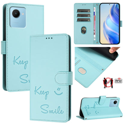 Smile Embossing RFID Leather Phone Case, For Realme C30 4G / Narzo 50i Prime, For Realme GT Neo 3T, For Realme Narzo 50 Pro 5G, For Realme 9 Pro+ 5G, For Realme 9 4G Global, For Realme V23 / Narzo 50, For Realme GT Neo 3, For Realme 8 5G / 9 5G India  ...