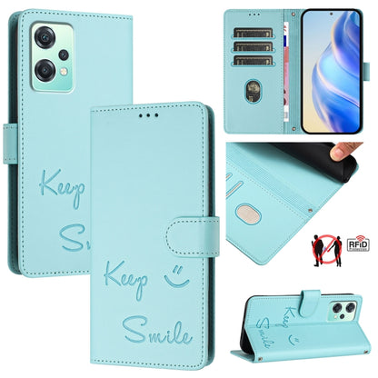 Smile Embossing RFID Leather Phone Case, For Realme C30 4G / Narzo 50i Prime, For Realme GT Neo 3T, For Realme Narzo 50 Pro 5G, For Realme 9 Pro+ 5G, For Realme 9 4G Global, For Realme V23 / Narzo 50, For Realme GT Neo 3, For Realme 8 5G / 9 5G India  ...