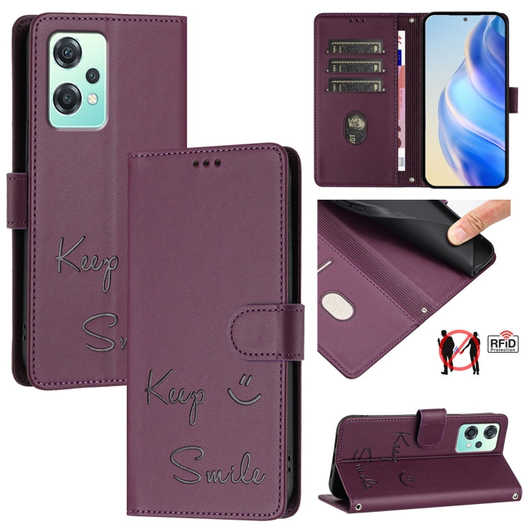 Smile Embossing RFID Leather Phone Case, For Realme C30 4G / Narzo 50i Prime, For Realme GT Neo 3T, For Realme Narzo 50 Pro 5G, For Realme 9 Pro+ 5G, For Realme 9 4G Global, For Realme V23 / Narzo 50, For Realme GT Neo 3, For Realme 8 5G / 9 5G India  ...