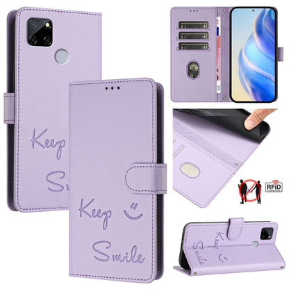 Smile Embossing RFID Leather Phone Case, For Realme C30 4G / Narzo 50i Prime, For Realme GT Neo 3T, For Realme Narzo 50 Pro 5G, For Realme 9 Pro+ 5G, For Realme 9 4G Global, For Realme V23 / Narzo 50, For Realme GT Neo 3, For Realme 8 5G / 9 5G India  ...
