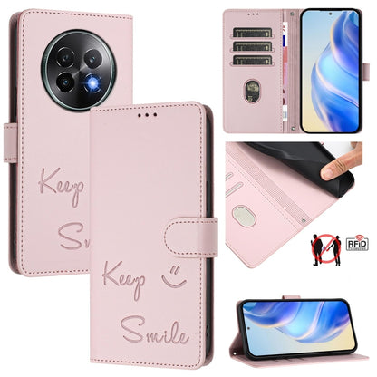 Smile Embossing RFID Leather Phone Case, For Realme GT 7 Pro 5G, For Realme C63 5G Global, For Realme Note 60 4G Global, For Realme 13+ 5G Global, For Realme 13 Pro / 13 Pro+ 5G, For Realme GT 6 / 6T 5G Global, For Realme C63 / C61 Global              ...