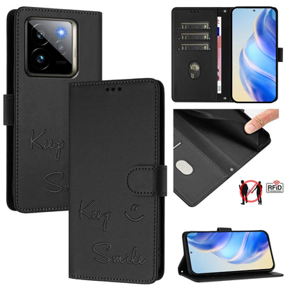 Smile Embossing RFID Leather Phone Case, For Realme GT 7 Pro 5G, For Realme C63 5G Global, For Realme Note 60 4G Global, For Realme 13+ 5G Global, For Realme 13 Pro / 13 Pro+ 5G, For Realme GT 6 / 6T 5G Global, For Realme C63 / C61 Global              ...