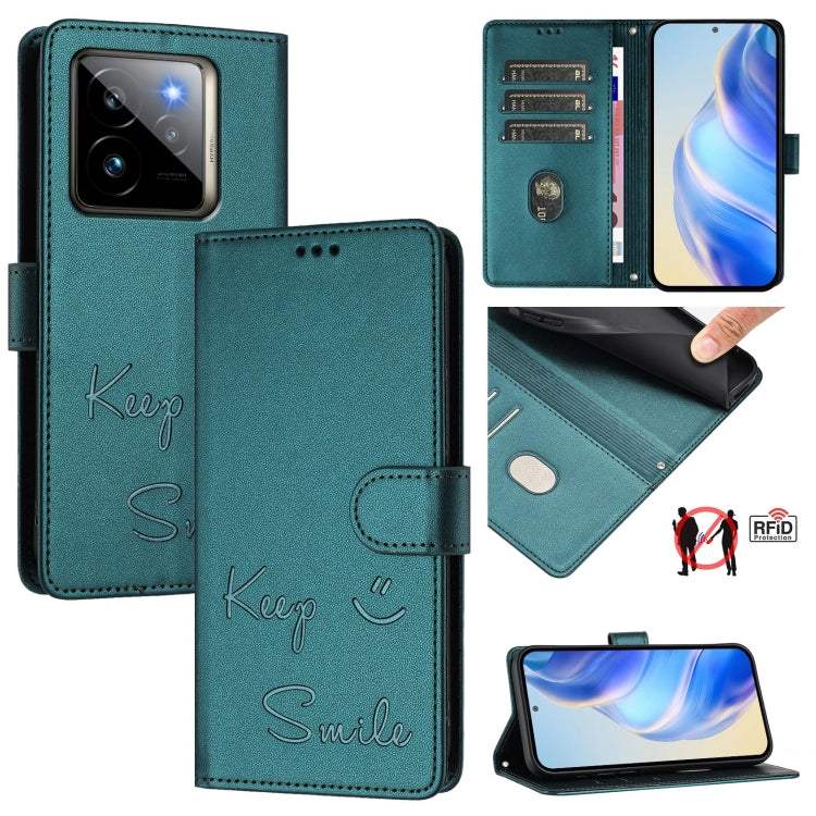 Smile Embossing RFID Leather Phone Case, For Realme GT 7 Pro 5G, For Realme C63 5G Global, For Realme Note 60 4G Global, For Realme 13+ 5G Global, For Realme 13 Pro / 13 Pro+ 5G, For Realme GT 6 / 6T 5G Global, For Realme C63 / C61 Global              ...