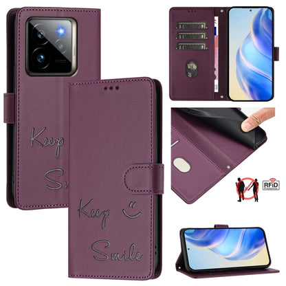 Smile Embossing RFID Leather Phone Case, For Realme GT 7 Pro 5G, For Realme C63 5G Global, For Realme Note 60 4G Global, For Realme 13+ 5G Global, For Realme 13 Pro / 13 Pro+ 5G, For Realme GT 6 / 6T 5G Global, For Realme C63 / C61 Global              ...
