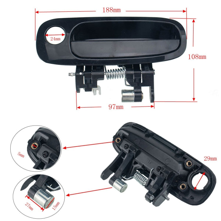 Car Left Front Door Outside Handle 69220-02030 for Toyota Carola 1998-2002, A3446-01