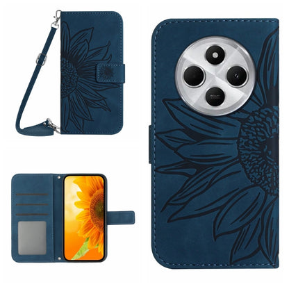 Skin Feel Sun Flower Embossed Flip Leather Phone Case with Lanyard, For Redmi 13x, For Redmi A5 4G 173.3mm, For Redmi A5 4G 171.7mm / Poco C71, For Redmi Note 14 4G 164.84mm EU Version, For Redmi Note 14 Pro 4G, For Redmi Note 14 4G 163.25mm           ...