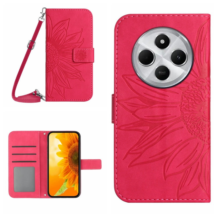 Skin Feel Sun Flower Embossed Flip Leather Phone Case with Lanyard, For Redmi 13x, For Redmi A5 4G 173.3mm, For Redmi A5 4G 171.7mm / Poco C71, For Redmi Note 14 4G 164.84mm EU Version, For Redmi Note 14 Pro 4G, For Redmi Note 14 4G 163.25mm           ...