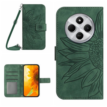 Skin Feel Sun Flower Embossed Flip Leather Phone Case with Lanyard, For Redmi 13x, For Redmi A5 4G 173.3mm, For Redmi A5 4G 171.7mm / Poco C71, For Redmi Note 14 4G 164.84mm EU Version, For Redmi Note 14 Pro 4G, For Redmi Note 14 4G 163.25mm           ...