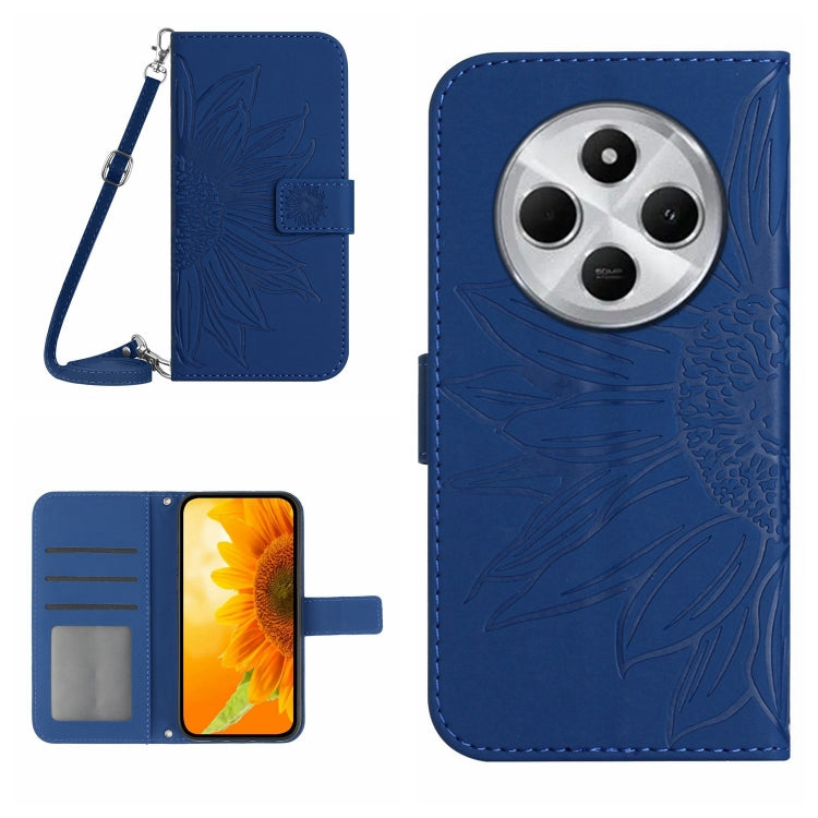 Skin Feel Sun Flower Embossed Flip Leather Phone Case with Lanyard, For Redmi 13x, For Redmi A5 4G 173.3mm, For Redmi A5 4G 171.7mm / Poco C71, For Redmi Note 14 4G 164.84mm EU Version, For Redmi Note 14 Pro 4G, For Redmi Note 14 4G 163.25mm           ...
