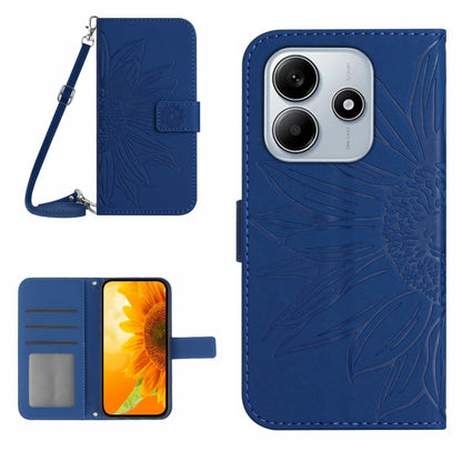 Skin Feel Sun Flower Embossed Flip Leather Phone Case with Lanyard, For Redmi 13x, For Redmi A5 4G 173.3mm, For Redmi A5 4G 171.7mm / Poco C71, For Redmi Note 14 4G 164.84mm EU Version, For Redmi Note 14 Pro 4G, For Redmi Note 14 4G 163.25mm           ...