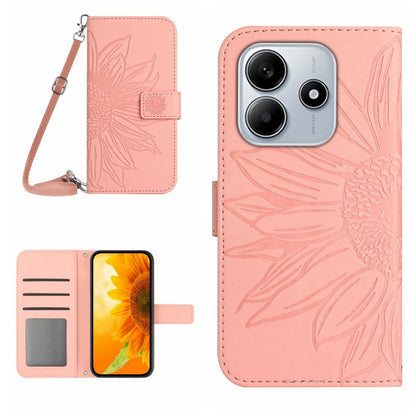 Skin Feel Sun Flower Embossed Flip Leather Phone Case with Lanyard, For Redmi 13x, For Redmi A5 4G 173.3mm, For Redmi A5 4G 171.7mm / Poco C71, For Redmi Note 14 4G 164.84mm EU Version, For Redmi Note 14 Pro 4G, For Redmi Note 14 4G 163.25mm           ...