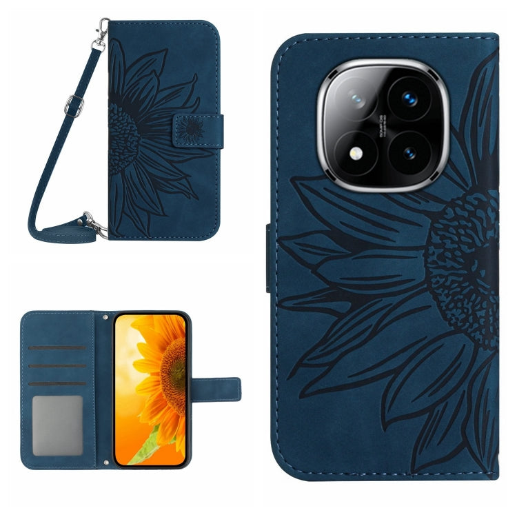 Skin Feel Sun Flower Embossed Flip Leather Phone Case with Lanyard, For Redmi 13x, For Redmi A5 4G 173.3mm, For Redmi A5 4G 171.7mm / Poco C71, For Redmi Note 14 4G 164.84mm EU Version, For Redmi Note 14 Pro 4G, For Redmi Note 14 4G 163.25mm           ...