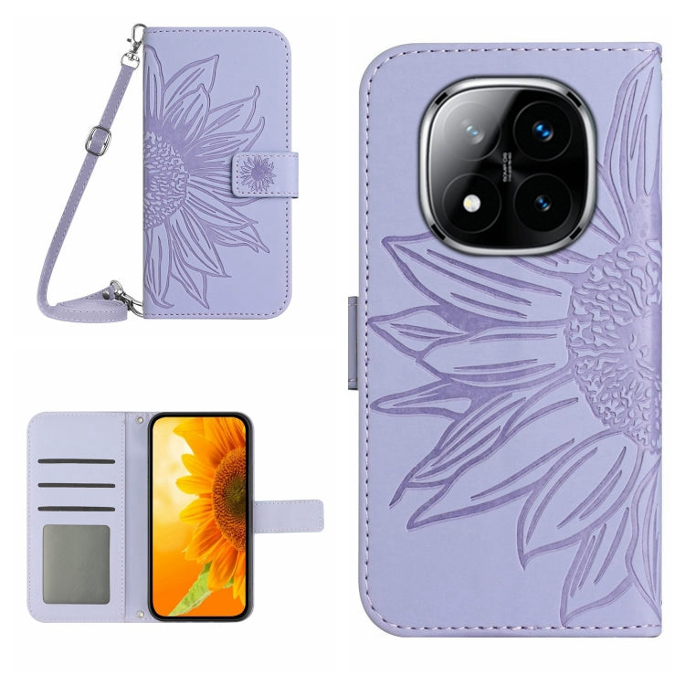 Skin Feel Sun Flower Embossed Flip Leather Phone Case with Lanyard, For Redmi 13x, For Redmi A5 4G 173.3mm, For Redmi A5 4G 171.7mm / Poco C71, For Redmi Note 14 4G 164.84mm EU Version, For Redmi Note 14 Pro 4G, For Redmi Note 14 4G 163.25mm           ...