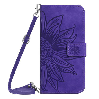 Skin Feel Sun Flower Embossed Flip Leather Phone Case with Lanyard, For Redmi Note 14 4G 163.25mm, For Redmi Note 14 5G, For Redmi Note 14 Pro+ 5G, For Redmi 14C 4G