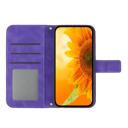 Skin Feel Sun Flower Embossed Flip Leather Phone Case with Lanyard, For Redmi Note 14 4G 163.25mm, For Redmi Note 14 5G, For Redmi Note 14 Pro+ 5G, For Redmi 14C 4G