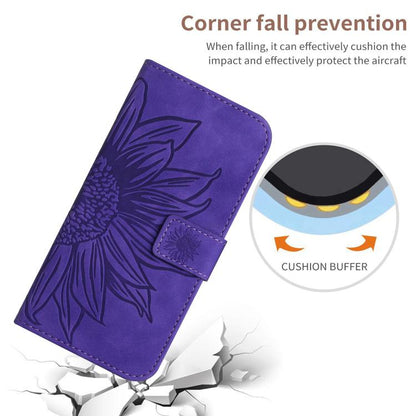 Skin Feel Sun Flower Embossed Flip Leather Phone Case with Lanyard, For Redmi Note 14 4G 163.25mm, For Redmi Note 14 5G, For Redmi Note 14 Pro+ 5G, For Redmi 14C 4G