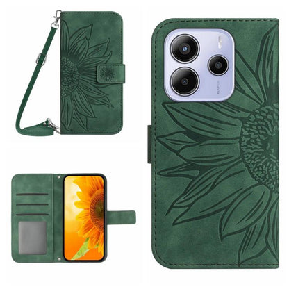Skin Feel Sun Flower Embossed Flip Leather Phone Case with Lanyard, For Redmi 13x, For Redmi A5 4G 173.3mm, For Redmi A5 4G 171.7mm / Poco C71, For Redmi Note 14 4G 164.84mm EU Version, For Redmi Note 14 Pro 4G, For Redmi Note 14 4G 163.25mm           ...