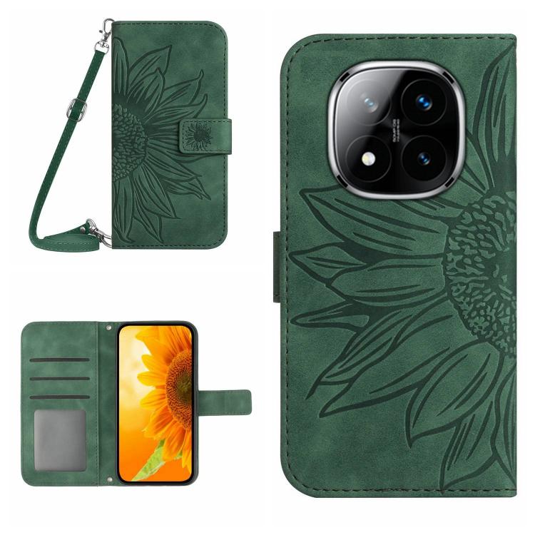Skin Feel Sun Flower Embossed Flip Leather Phone Case with Lanyard, For Redmi 13x, For Redmi A5 4G 173.3mm, For Redmi A5 4G 171.7mm / Poco C71, For Redmi Note 14 4G 164.84mm EU Version, For Redmi Note 14 Pro 4G, For Redmi Note 14 4G 163.25mm           ...