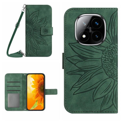 Skin Feel Sun Flower Embossed Flip Leather Phone Case with Lanyard, For Redmi 13x, For Redmi A5 4G 173.3mm, For Redmi A5 4G 171.7mm / Poco C71, For Redmi Note 14 4G 164.84mm EU Version, For Redmi Note 14 Pro 4G, For Redmi Note 14 4G 163.25mm           ...