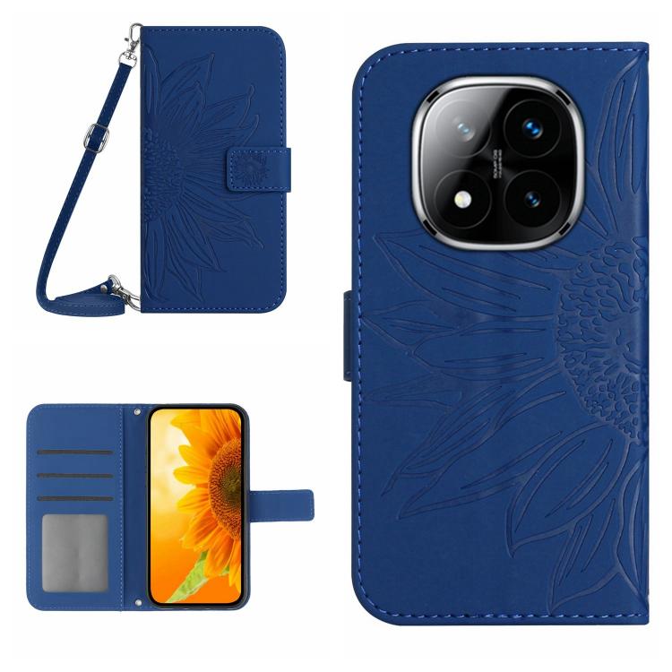 Skin Feel Sun Flower Embossed Flip Leather Phone Case with Lanyard, For Redmi 13x, For Redmi A5 4G 173.3mm, For Redmi A5 4G 171.7mm / Poco C71, For Redmi Note 14 4G 164.84mm EU Version, For Redmi Note 14 Pro 4G, For Redmi Note 14 4G 163.25mm           ...