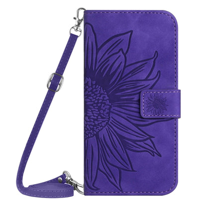 Skin Feel Sun Flower Embossed Flip Leather Phone Case with Lanyard, For Xiaomi 15 Pro, For Xiaomi 15, For Xiaomi 14T Pro 5G Global, For Xiaomi 14T 5G Global