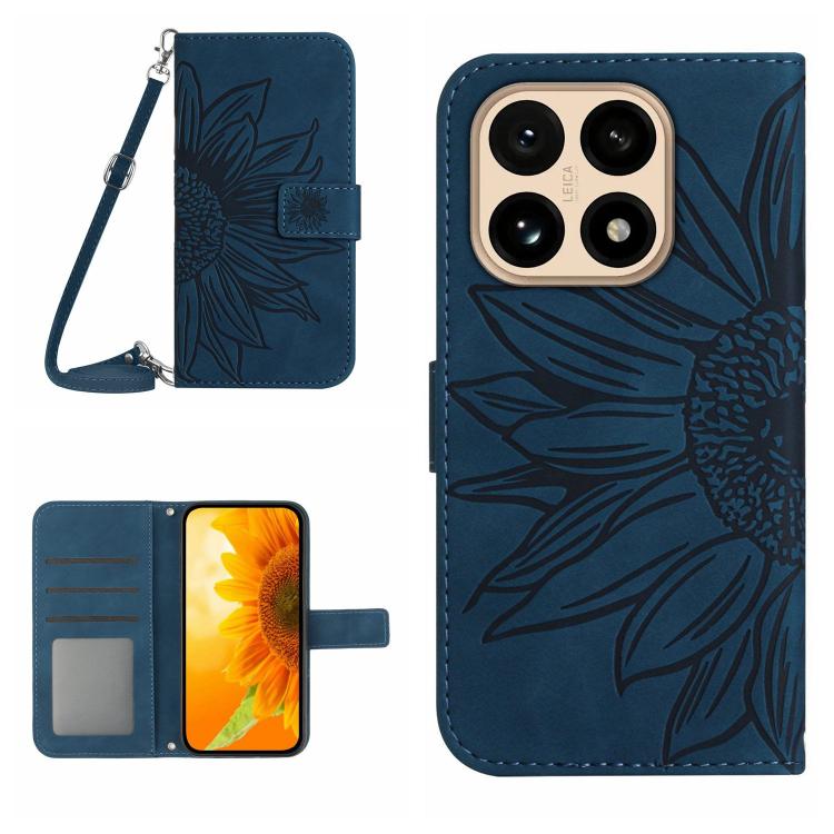 Skin Feel Sun Flower Embossed Flip Leather Phone Case with Lanyard, For Xiaomi 17T Pro 5G, For Xiaomi 17T 5G, For Xiaomi Poco X8 Pro 5G, For Xiaomi 17 Pro Max, For Xiaomi 17 Pro, For Xiaomi 17, For Xiaomi Poco M7 4G 169mm, For Xiaomi 15T Pro           ...