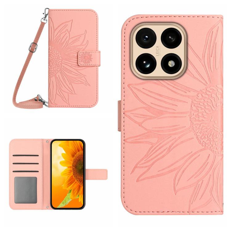 Skin Feel Sun Flower Embossed Flip Leather Phone Case with Lanyard, For Xiaomi 17T Pro 5G, For Xiaomi 17T 5G, For Xiaomi Poco X8 Pro 5G, For Xiaomi 17 Pro Max, For Xiaomi 17 Pro, For Xiaomi 17, For Xiaomi Poco M7 4G 169mm, For Xiaomi 15T Pro           ...
