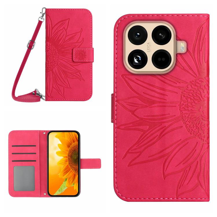 Skin Feel Sun Flower Embossed Flip Leather Phone Case with Lanyard, For Xiaomi 17T Pro 5G, For Xiaomi 17T 5G, For Xiaomi Poco X8 Pro 5G, For Xiaomi 17 Pro Max, For Xiaomi 17 Pro, For Xiaomi 17, For Xiaomi Poco M7 4G 169mm, For Xiaomi 15T Pro           ...