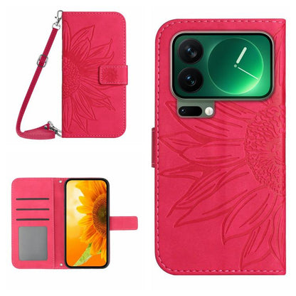 Skin Feel Sun Flower Embossed Flip Leather Phone Case with Lanyard, For Xiaomi 17T Pro 5G, For Xiaomi 17T 5G, For Xiaomi Poco X8 Pro 5G, For Xiaomi 17 Pro Max, For Xiaomi 17 Pro, For Xiaomi 17, For Xiaomi Poco M7 4G 169mm, For Xiaomi 15T Pro           ...