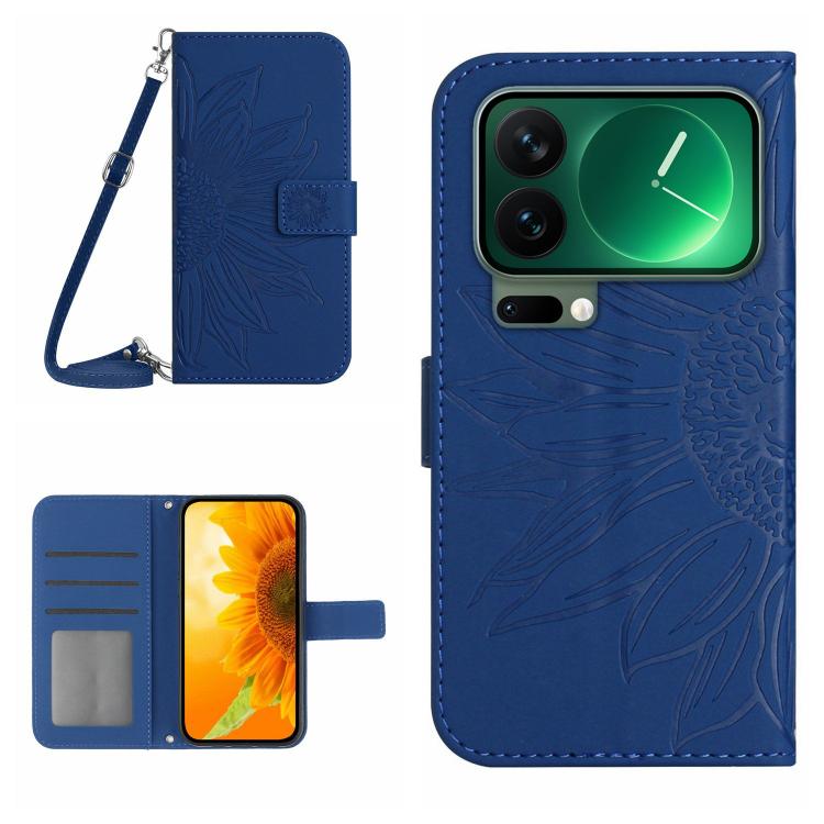 Skin Feel Sun Flower Embossed Flip Leather Phone Case with Lanyard, For Xiaomi 17T Pro 5G, For Xiaomi 17T 5G, For Xiaomi Poco X8 Pro 5G, For Xiaomi 17 Pro Max, For Xiaomi 17 Pro, For Xiaomi 17, For Xiaomi Poco M7 4G 169mm, For Xiaomi 15T Pro           ...
