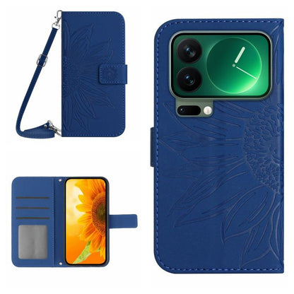 Skin Feel Sun Flower Embossed Flip Leather Phone Case with Lanyard, For Xiaomi 17T Pro 5G, For Xiaomi 17T 5G, For Xiaomi Poco X8 Pro 5G, For Xiaomi 17 Pro Max, For Xiaomi 17 Pro, For Xiaomi 17, For Xiaomi Poco M7 4G 169mm, For Xiaomi 15T Pro           ...