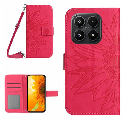 Skin Feel Sun Flower Embossed Flip Leather Phone Case with Lanyard, For Xiaomi 17T Pro 5G, For Xiaomi 17T 5G, For Xiaomi Poco X8 Pro 5G, For Xiaomi 17 Pro Max, For Xiaomi 17 Pro, For Xiaomi 17, For Xiaomi Poco M7 4G 169mm, For Xiaomi 15T Pro           ...