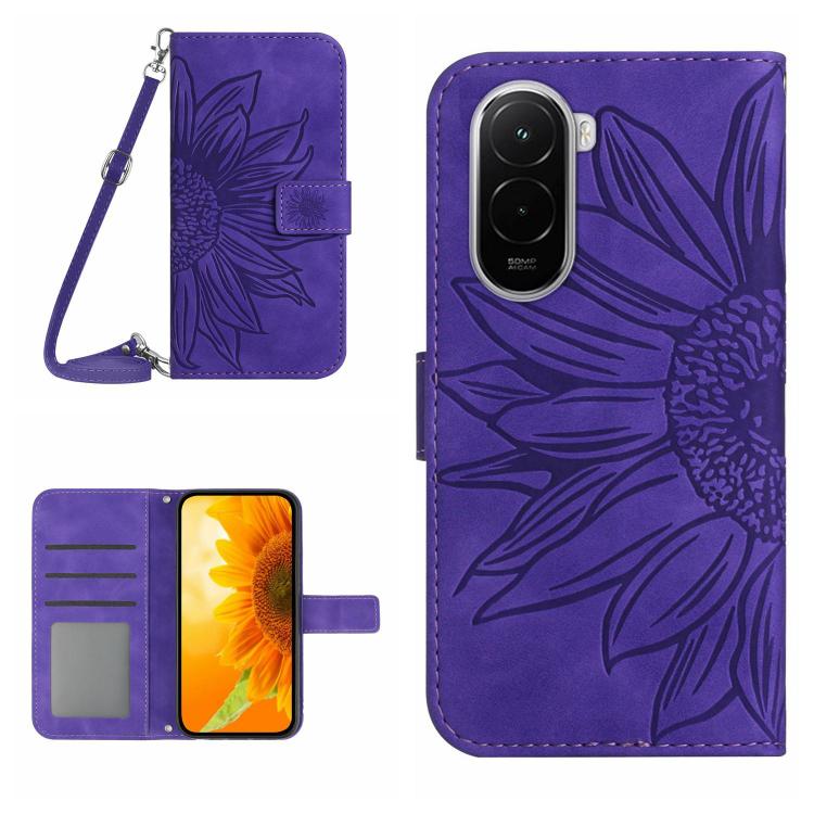 Skin Feel Sun Flower Embossed Flip Leather Phone Case with Lanyard, For Xiaomi 17T Pro 5G, For Xiaomi 17T 5G, For Xiaomi Poco X8 Pro 5G, For Xiaomi 17 Pro Max, For Xiaomi 17 Pro, For Xiaomi 17, For Xiaomi Poco M7 4G 169mm, For Xiaomi 15T Pro           ...