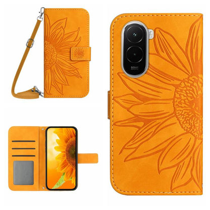 Skin Feel Sun Flower Embossed Flip Leather Phone Case with Lanyard, For Xiaomi 17T Pro 5G, For Xiaomi 17T 5G, For Xiaomi Poco X8 Pro 5G, For Xiaomi 17 Pro Max, For Xiaomi 17 Pro, For Xiaomi 17, For Xiaomi Poco M7 4G 169mm, For Xiaomi 15T Pro           ...
