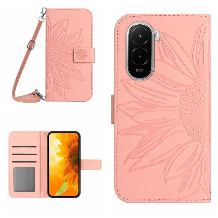 Skin Feel Sun Flower Embossed Flip Leather Phone Case with Lanyard, For Xiaomi 17T Pro 5G, For Xiaomi 17T 5G, For Xiaomi Poco X8 Pro 5G, For Xiaomi 17 Pro Max, For Xiaomi 17 Pro, For Xiaomi 17, For Xiaomi Poco M7 4G 169mm, For Xiaomi 15T Pro           ...