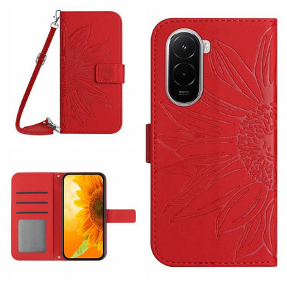 Skin Feel Sun Flower Embossed Flip Leather Phone Case with Lanyard, For Xiaomi 17T Pro 5G, For Xiaomi 17T 5G, For Xiaomi Poco X8 Pro 5G, For Xiaomi 17 Pro Max, For Xiaomi 17 Pro, For Xiaomi 17, For Xiaomi Poco M7 4G 169mm, For Xiaomi 15T Pro           ...