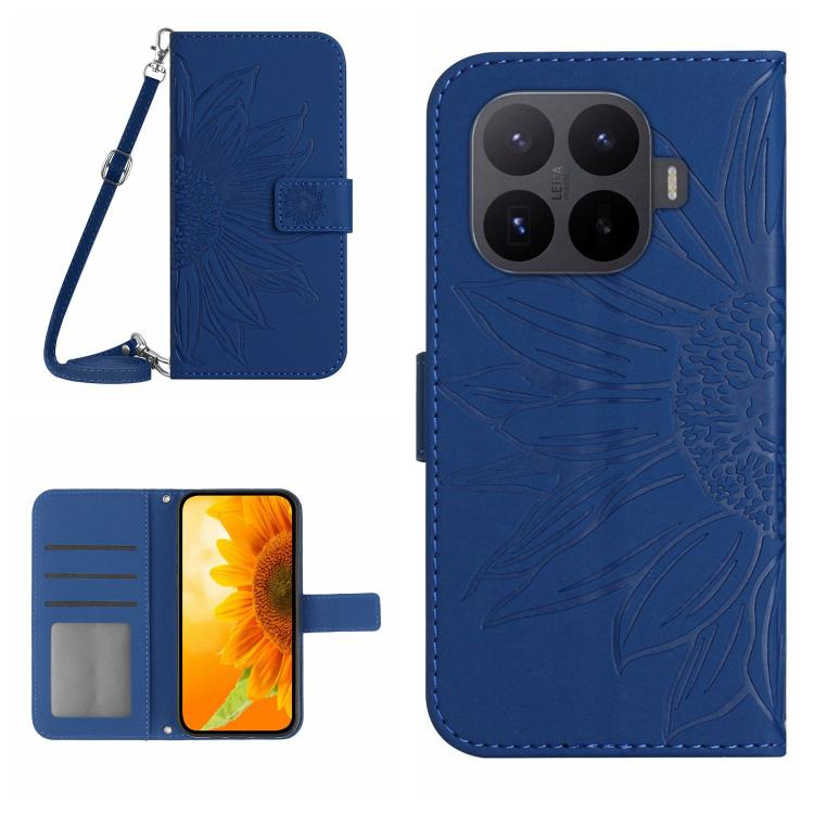 Skin Feel Sun Flower Embossed Flip Leather Phone Case with Lanyard, For Xiaomi 17T Pro 5G, For Xiaomi 17T 5G, For Xiaomi Poco X8 Pro 5G, For Xiaomi 17 Pro Max, For Xiaomi 17 Pro, For Xiaomi 17, For Xiaomi Poco M7 4G 169mm, For Xiaomi 15T Pro           ...