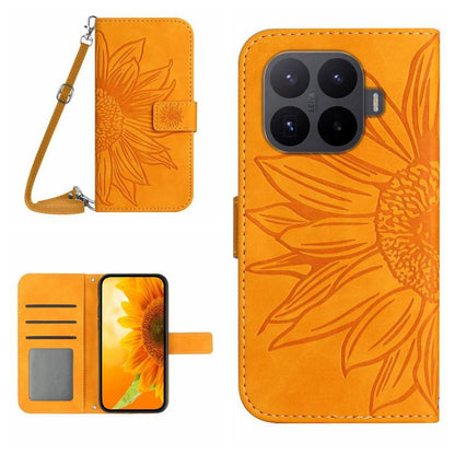 Skin Feel Sun Flower Embossed Flip Leather Phone Case with Lanyard, For Xiaomi 17T Pro 5G, For Xiaomi 17T 5G, For Xiaomi Poco X8 Pro 5G, For Xiaomi 17 Pro Max, For Xiaomi 17 Pro, For Xiaomi 17, For Xiaomi Poco M7 4G 169mm, For Xiaomi 15T Pro           ...