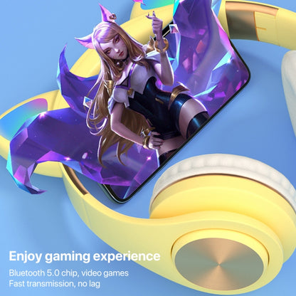 Cat Ears Bluetooth Wireless Headphones Gaming Headset with Light