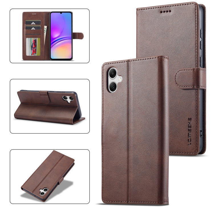 LC.IMEEKE Calf Texture Leather Phone Case, For Galaxy A08 5G/A08 4G, For Galaxy A18 5G/A18 4G, For Samsung Galaxy A57 5G, For Samsung Galaxy A37 5G, For Galaxy A27 5G, For Samsung Galaxy A07 4G, For Samsung Galaxy A17 5G, For Samsung Galaxy A56 5G     ...