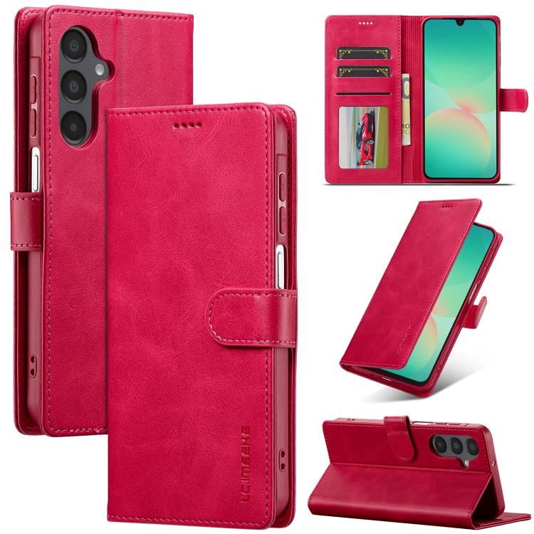 LC.IMEEKE Calf Texture Leather Phone Case, For Galaxy A08 5G/A08 4G, For Galaxy A18 5G/A18 4G, For Samsung Galaxy A57 5G, For Samsung Galaxy A37 5G, For Galaxy A27 5G, For Samsung Galaxy A07 4G, For Samsung Galaxy A17 5G, For Samsung Galaxy A56 5G     ...