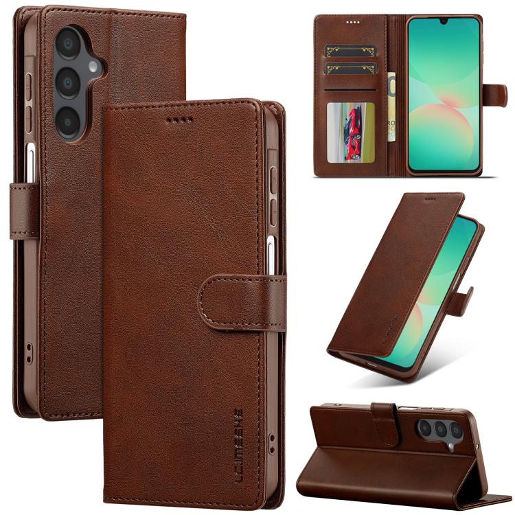 LC.IMEEKE Calf Texture Leather Phone Case, For Galaxy A08 5G/A08 4G, For Galaxy A18 5G/A18 4G, For Samsung Galaxy A57 5G, For Samsung Galaxy A37 5G, For Galaxy A27 5G, For Samsung Galaxy A07 4G, For Samsung Galaxy A17 5G, For Samsung Galaxy A56 5G     ...