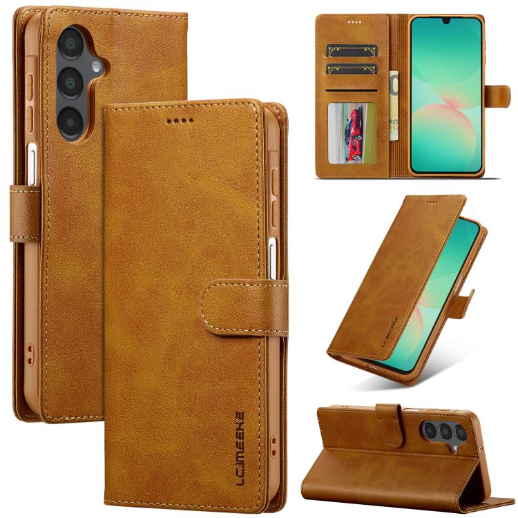 LC.IMEEKE Calf Texture Leather Phone Case, For Galaxy A08 5G/A08 4G, For Galaxy A18 5G/A18 4G, For Samsung Galaxy A57 5G, For Samsung Galaxy A37 5G, For Galaxy A27 5G, For Samsung Galaxy A07 4G, For Samsung Galaxy A17 5G, For Samsung Galaxy A56 5G     ...