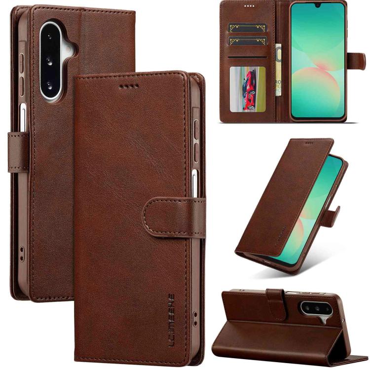 LC.IMEEKE Calf Texture Leather Phone Case, For Galaxy A08 5G/A08 4G, For Galaxy A18 5G/A18 4G, For Samsung Galaxy A57 5G, For Samsung Galaxy A37 5G, For Galaxy A27 5G, For Samsung Galaxy A07 4G, For Samsung Galaxy A17 5G, For Samsung Galaxy A56 5G     ...