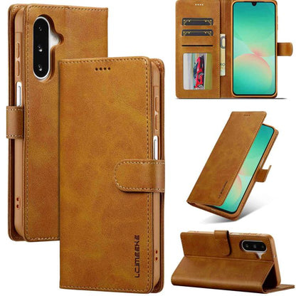 LC.IMEEKE Calf Texture Leather Phone Case, For Galaxy A08 5G/A08 4G, For Galaxy A18 5G/A18 4G, For Samsung Galaxy A57 5G, For Samsung Galaxy A37 5G, For Galaxy A27 5G, For Samsung Galaxy A07 4G, For Samsung Galaxy A17 5G, For Samsung Galaxy A56 5G     ...