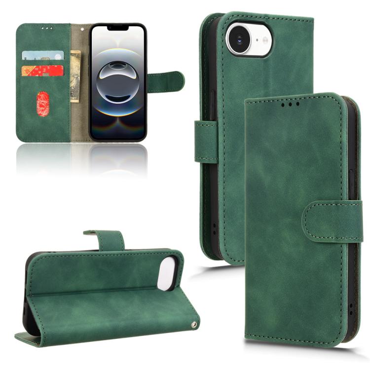Skin Feel Magnetic Flip Leather Phone Case, For iPhone 17e / 16e, For iPhone 17 Pro Max, For iPhone 17 Pro, For iPhone 17, For iPhone Air, For iPhone 16 Pro Max, For iPhone 16 Pro