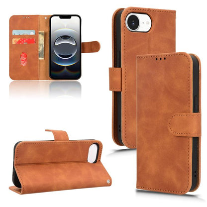 Skin Feel Magnetic Flip Leather Phone Case, For iPhone 17e / 16e, For iPhone 17 Pro Max, For iPhone 17 Pro, For iPhone 17, For iPhone Air, For iPhone 16 Pro Max, For iPhone 16 Pro