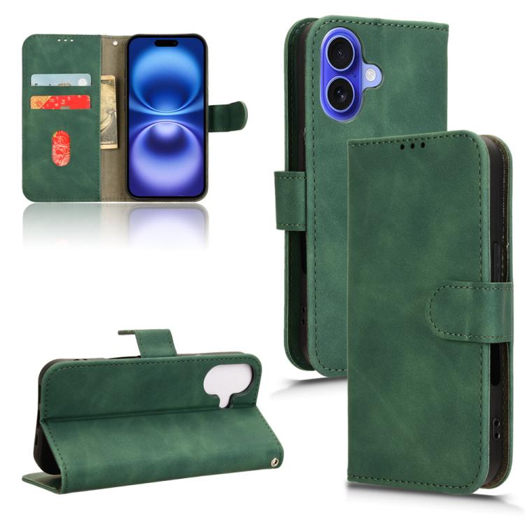 Skin Feel Magnetic Flip Leather Phone Case, For iPhone 17e / 16e, For iPhone 17 Pro Max, For iPhone 17 Pro, For iPhone 17, For iPhone Air, For iPhone 16 Pro Max, For iPhone 16 Pro